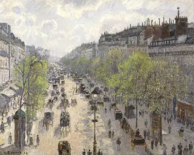 Le Boulevard de Montmartre, Matinée de Printemps Camille Pissarro